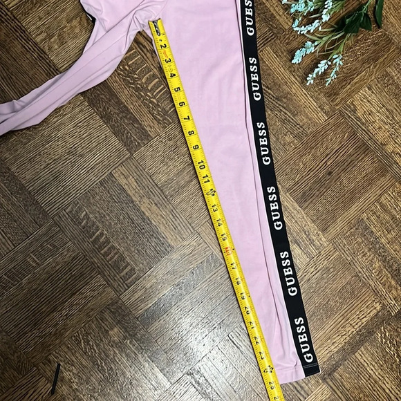 GUESS Lilac striped Logo Leggings - Picture 3 of 5